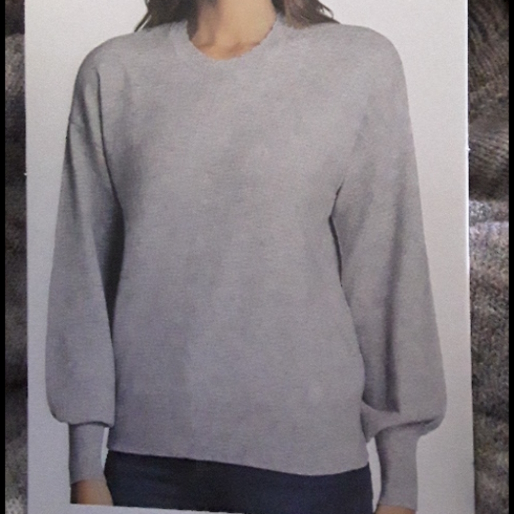 ELLA MOSS, NWT, light weight top, XXL, Heathered Grey,long Sleeve